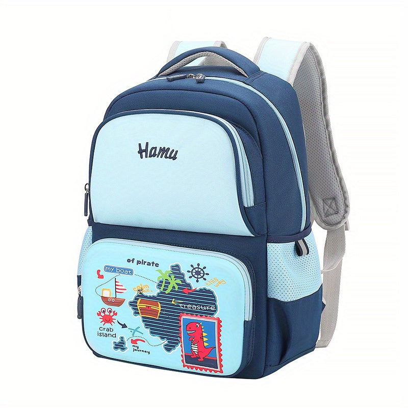 Dino Map Youth Backpack - Breathable & Waterproof