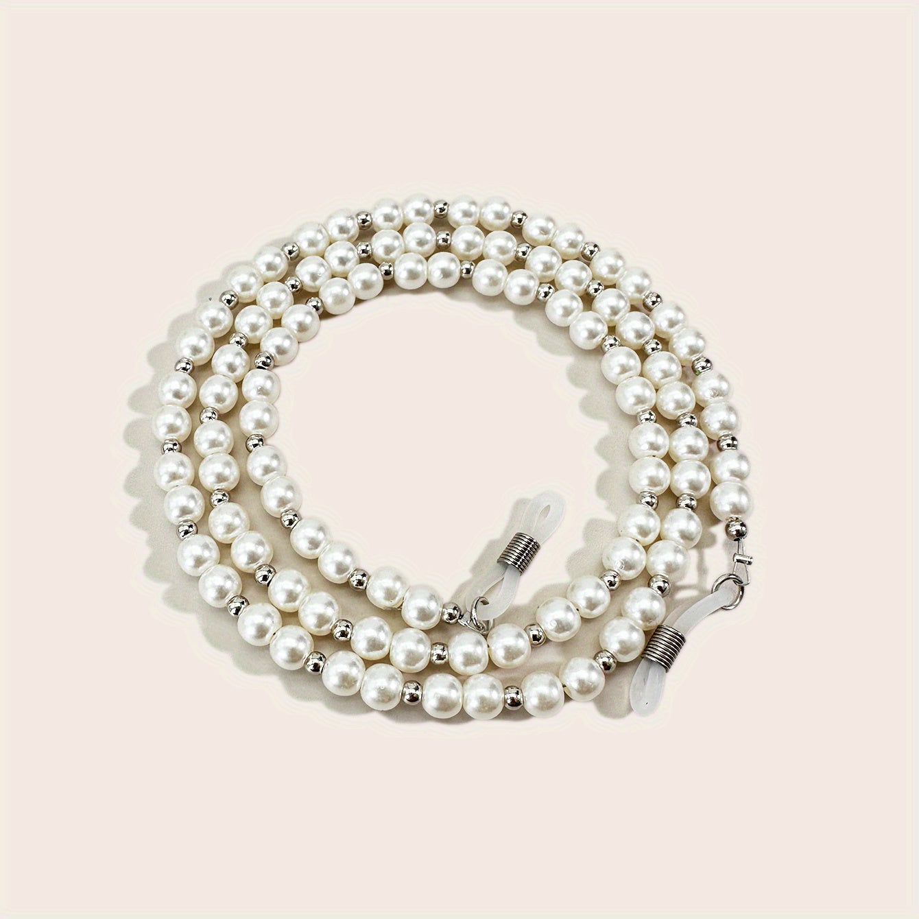 Faux Pearl Glasses Chain Anti Slip Lanyard Strap Stylish Face Cover