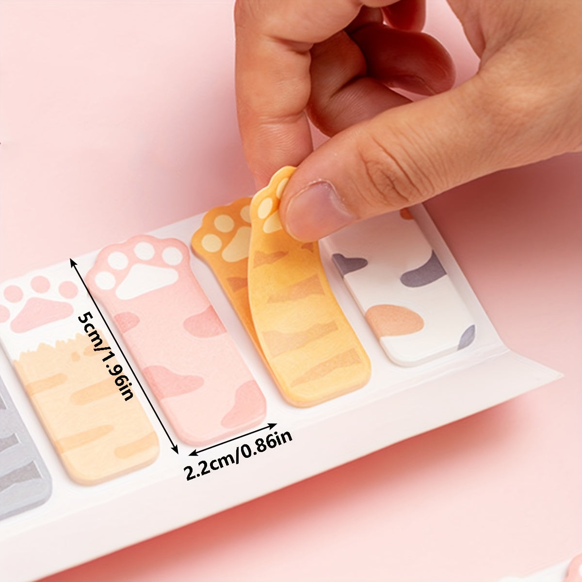 Cat Paw Sticky Note Set with 120 Stickers