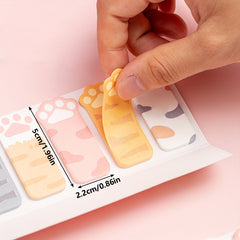 Cat Paw Sticky Note Set with 120 Stickers