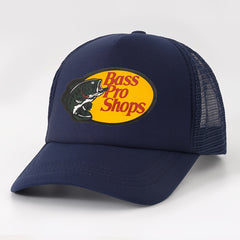 Hip Hop Unisex Mesh Trucker Hat Adjustable Baseball Cap Fish Print Sun Hats