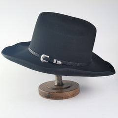 Mens Tweed Western Cowboy Hat Cocked Hump Autumn Winter Riding Hat
