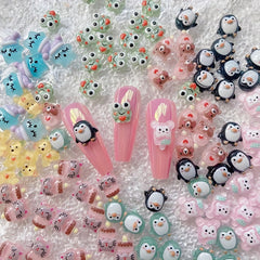 10pcs Mini Frog & Star Figurines for DIY Wedding Decor & Manicures