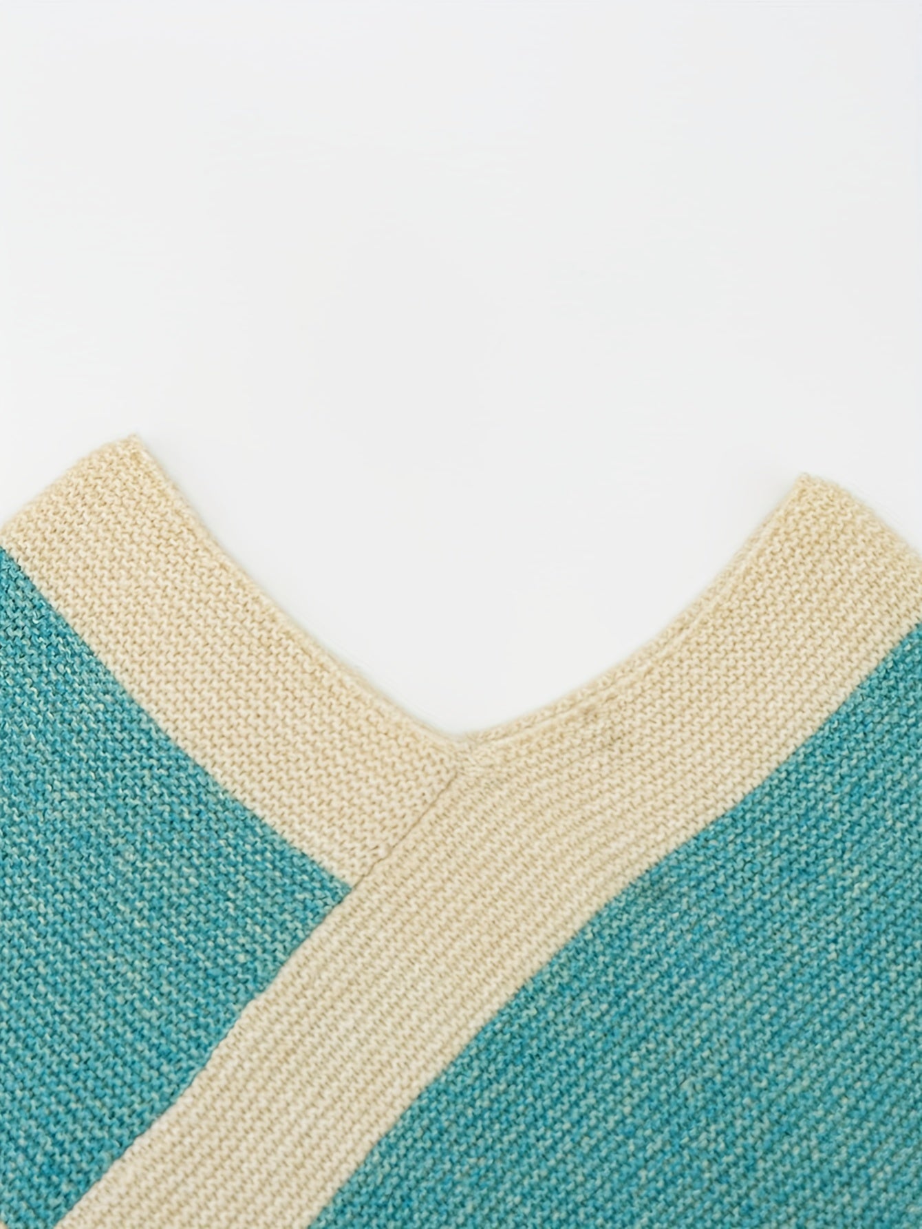  Boho Sweater Cape Sleeve Fringe Trim Shawl Jumper