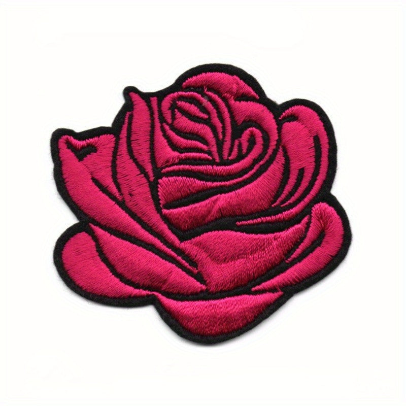 Embroidery Rose Clothing Accessories Flower Patch For Men