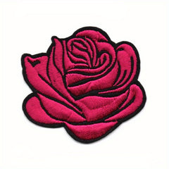 Embroidery Rose Clothing Accessories Flower Patch For Men