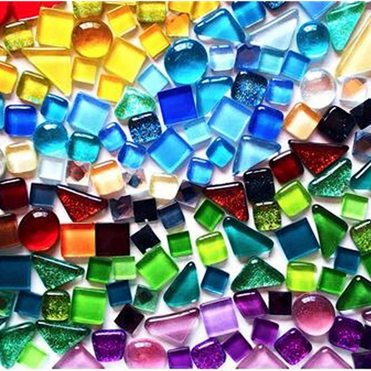 500g Mixed Crystal Mosaic Tiles Tiny DIY Hobbies Kids