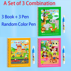Magic Water Book Reusable Watercolor Activity Book with Waterproof Pages