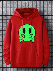 Smile Face Print Hoodie for Men