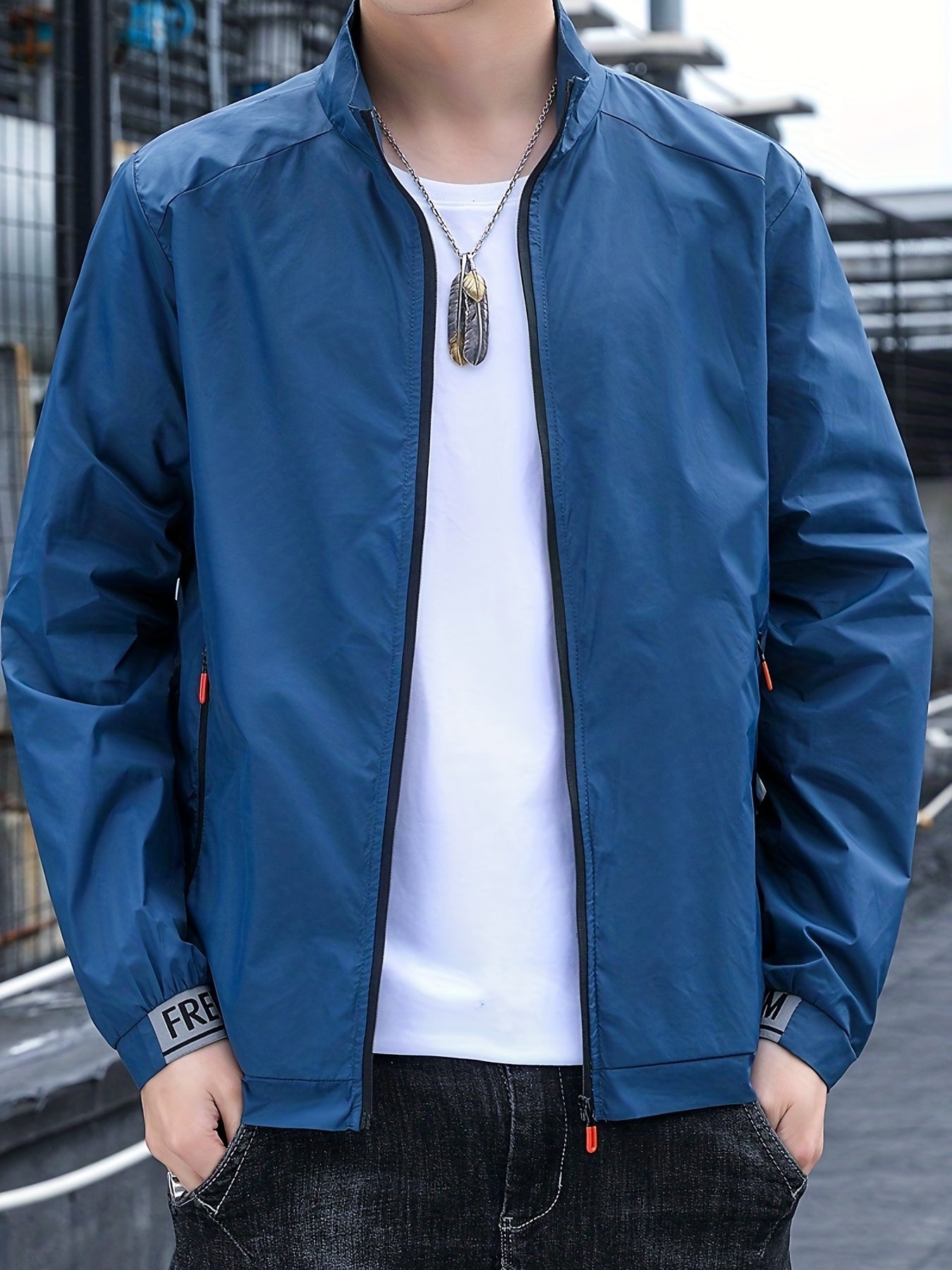 Stylish Sun Protection Hooded Jacket For Men