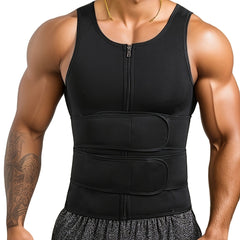 Men's Double Belt Vest for Instant Slimmer Waist