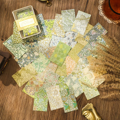 100pcs Retro Scrapbook Paper for DIY Decoration