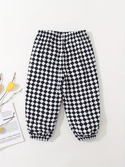 Plaid Trousers Baby Kids Casual Long Pants
