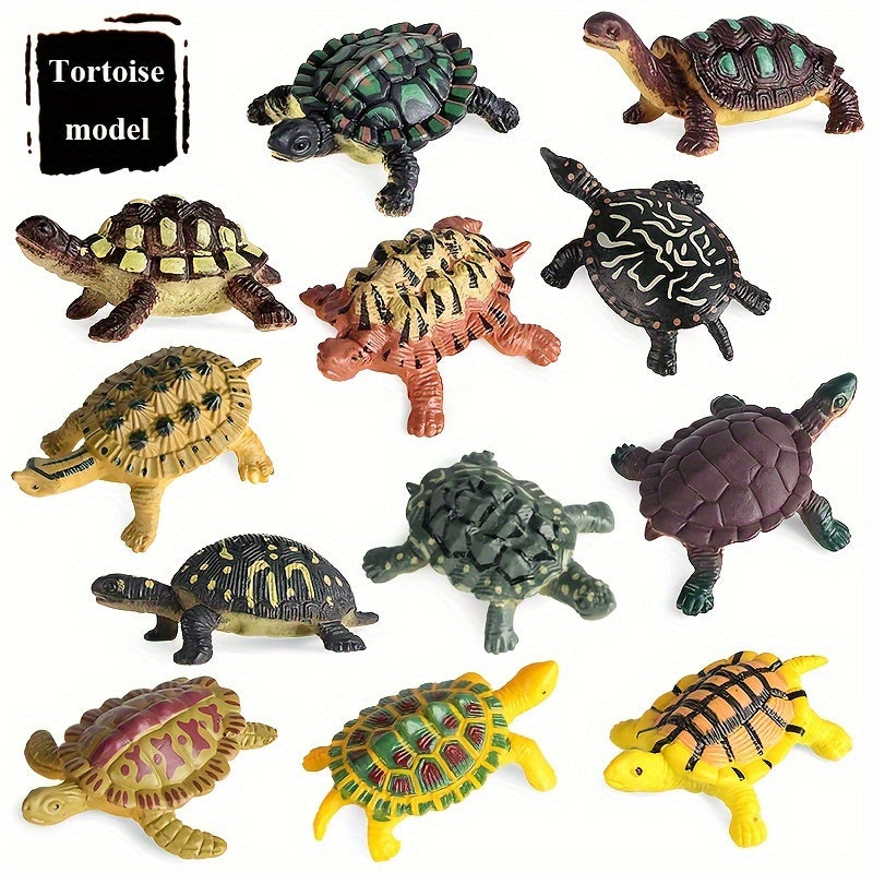 Realistic Sea Turtle Figurines Plastic Ocean Animal Set Kids Educational Toy
