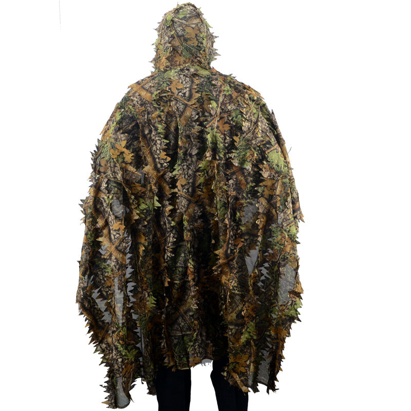 Leafy Camouflage Poncho Jacket for Jungle Shooting