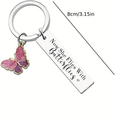 Butterfly Pet Memorial Keychain Sympathy Gift