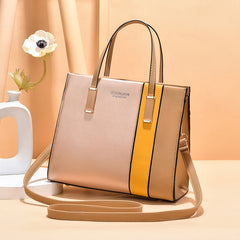 Colorblock Handbag Crossbody Bag Top Handle Purses