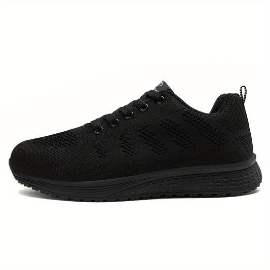 Women's Lightweight Gym Sneakers Breathable Lace up Running Shoes