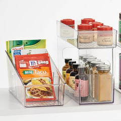 Plastic Kitchen Food Packet Pouch Organizer Caddy Transparent