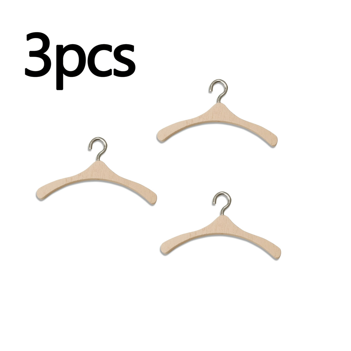 Mini Pocket Furniture Models Wooden Hangers Doll House Accessories