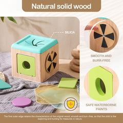 Wooden Shape Matching Recognition Mirror Toy