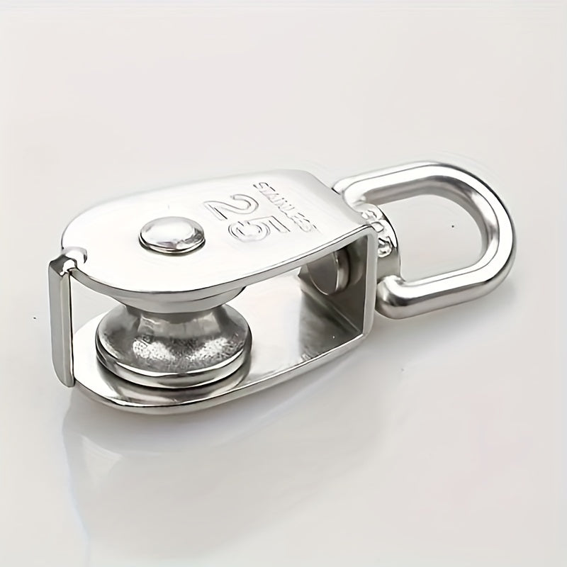 1pc Stainless Steel Pulley Fixed Pulley Crane Wire Rope Pulley Lifting Pulley