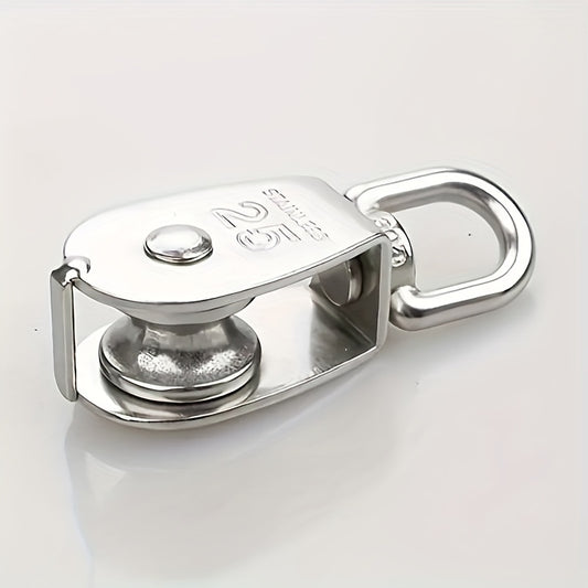 1pc Stainless Steel Pulley Fixed Pulley Crane Wire Rope Pulley Lifting Pulley