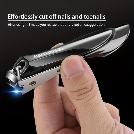 Stainless Steel Nail Clippers Anti Splash Fingernail Scissors