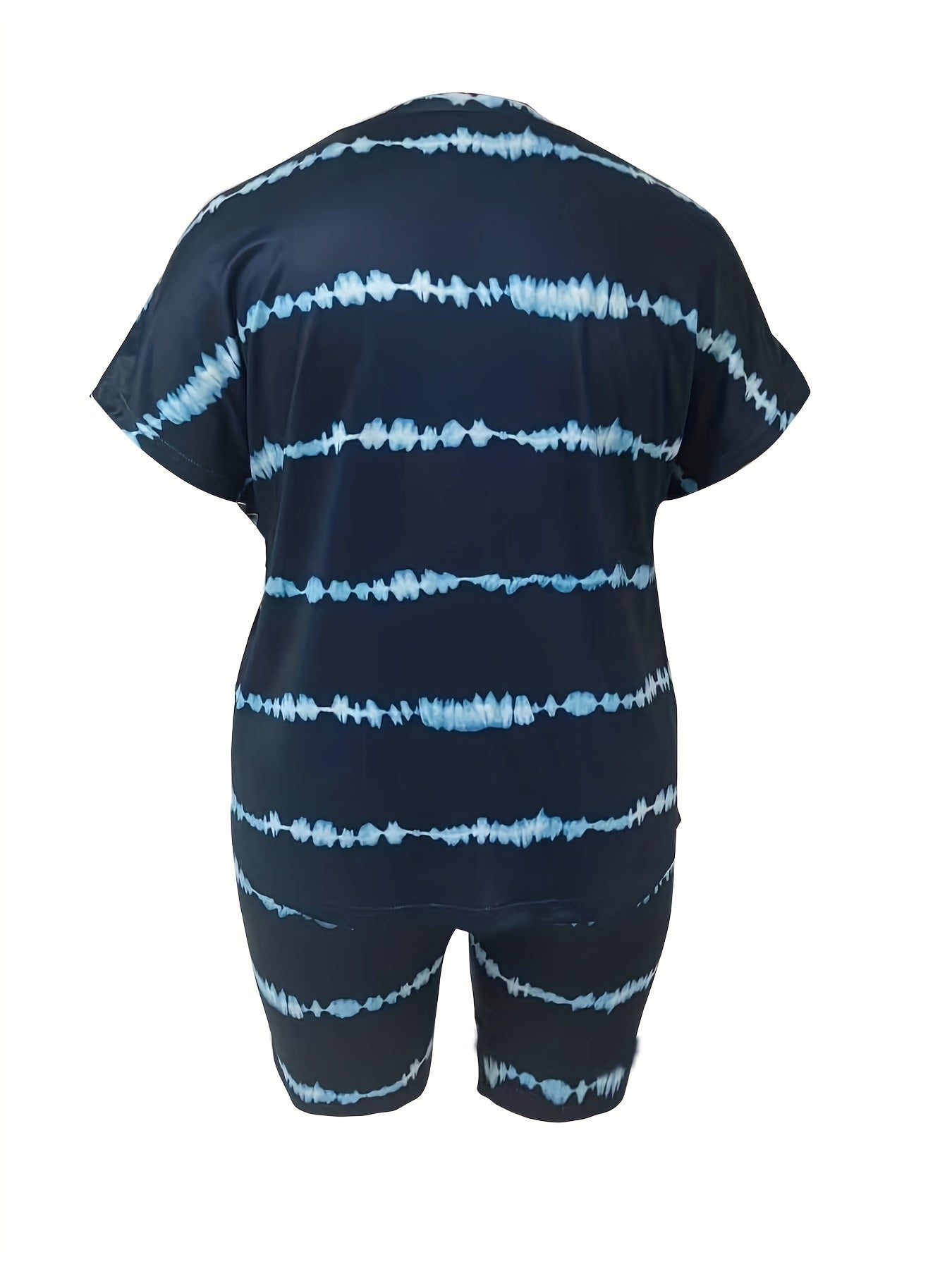  Tie Dye Paper Clip Crop Top & Shorts Set