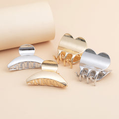 Minimalist Metal Hair Claw Clips Golden/Silvery Hair Clips for Women