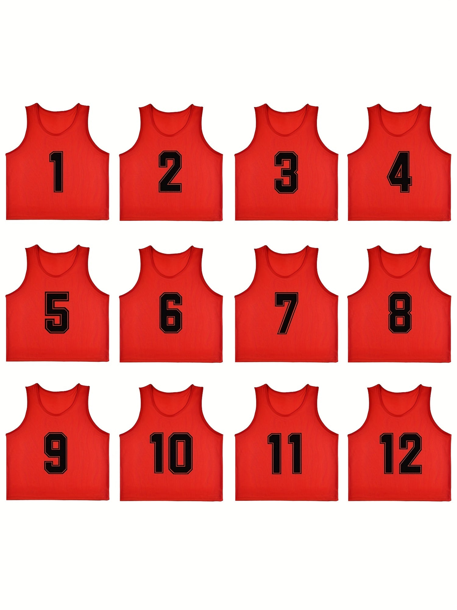 12 Mesh Scrimmage Team Vests Pinnies Jerseys - Adult Soccer Bibs
