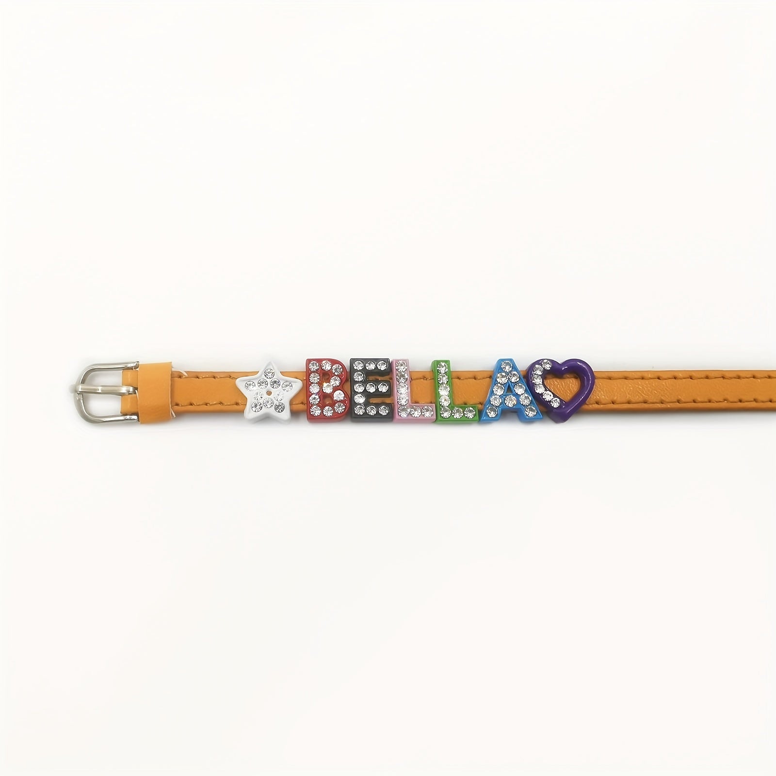 Personalized Pet Memorial Bracelet with Rhinestone Letters - Up to 10 Characters