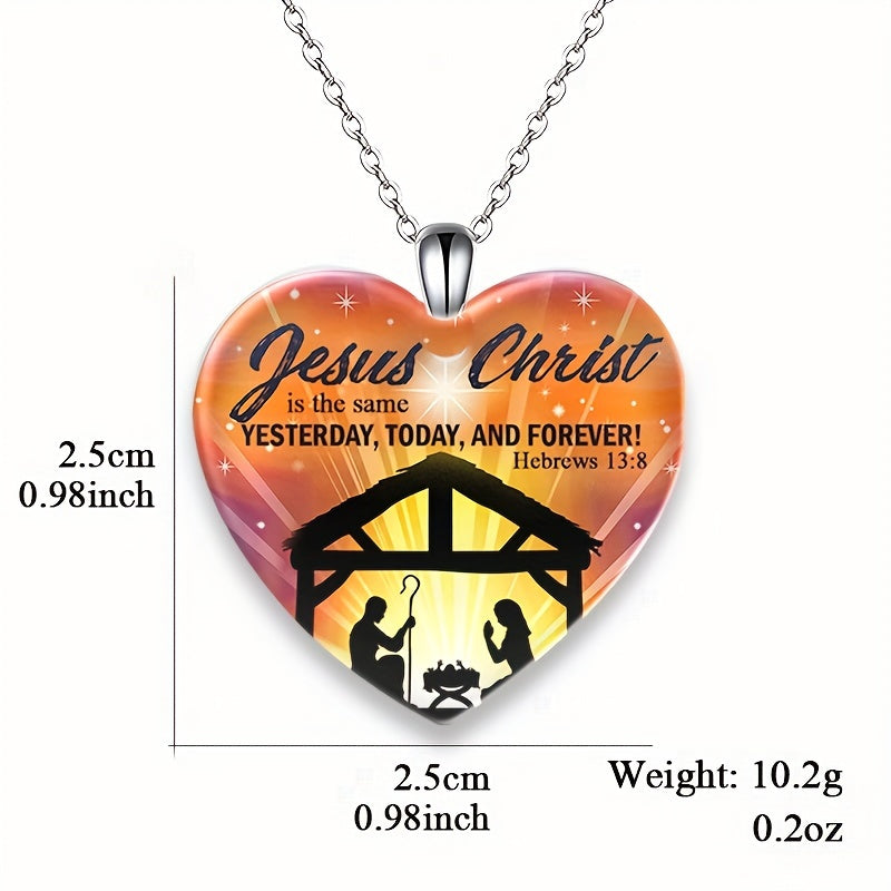 Heart Shaped Crystal Pendant Alphabet Necklace Gift
