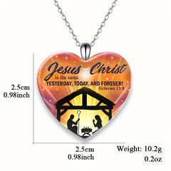Heart Shaped Crystal Pendant Alphabet Necklace Gift