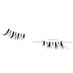 2 Pairs Faux Mink False Eyelashes & Eyeliner Set - Natural Volume