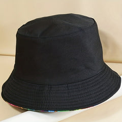 Tie Dye Reversible Bucket Hat Hip Hop Unisex Sunshade Fisherman Cap
