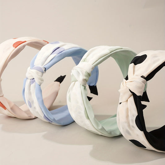 Mesh Hairband Cloth Headband Wide Brim Headdress 2pcs Set