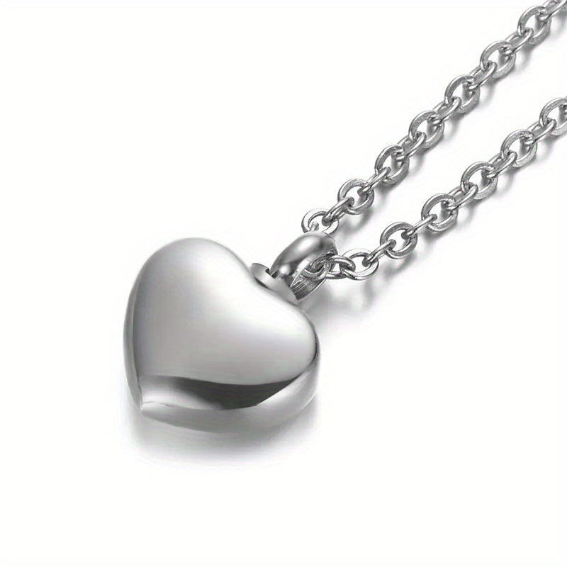 Heart Locket Urn Necklace Stainless Steel Cremation Jewelry for Women