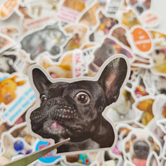 100pcs Dog Print Stickers Waterproof Decoration for Bottle Laptop