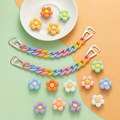 30pcs Flower Shoe Charms For Slipper Sandals DIY Shoes Pins