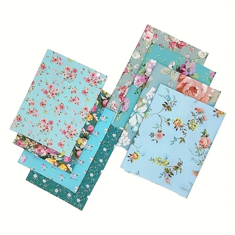 8pcs Floral Fabric Squares Precut Quilting Patchwork High Craft Material