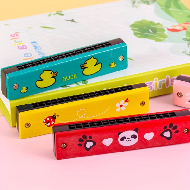 1Pc 16 Hole Harmonica Parent Child Early Education Toy Gift