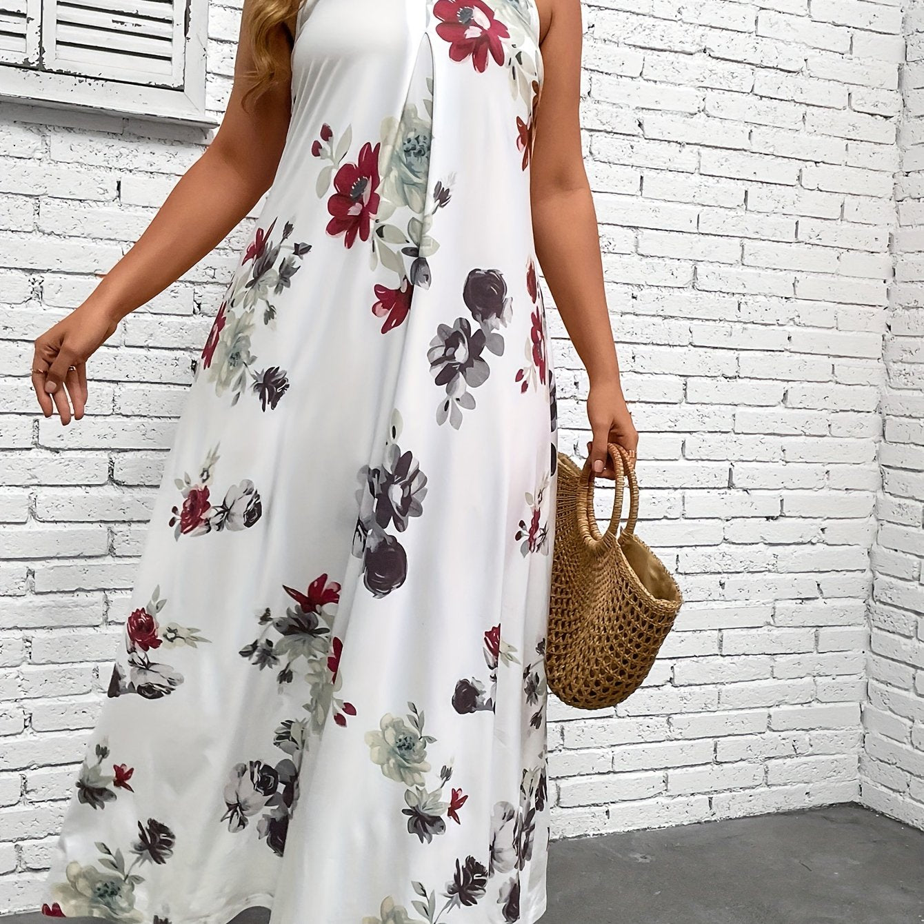  Floral Print Cami Maxi Dress