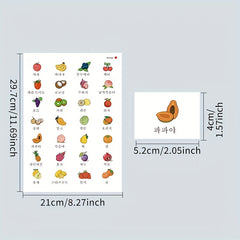 Interactive Language Learning Stickers for Kids