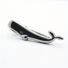 Silver Whale Tie Clip for Men's Wedding Business
