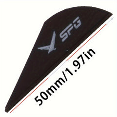 12pcs Archery Arrow Feather Durable Rubber Arrow Feather DIY Multiple Colors