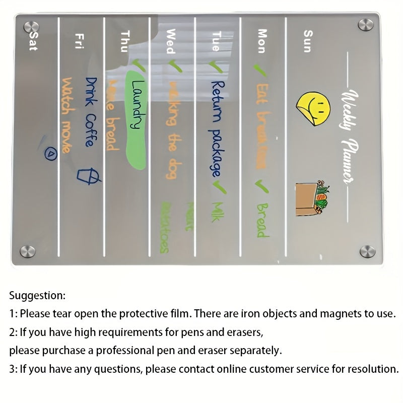 3D Magnetic Note Board Acrylic Refrigerator Sticker