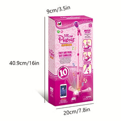 Kids Education Microphone & Stand Pink