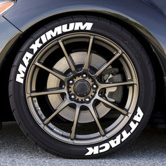 8pcs MAXIMUM ATTACK Tire Letters Decals