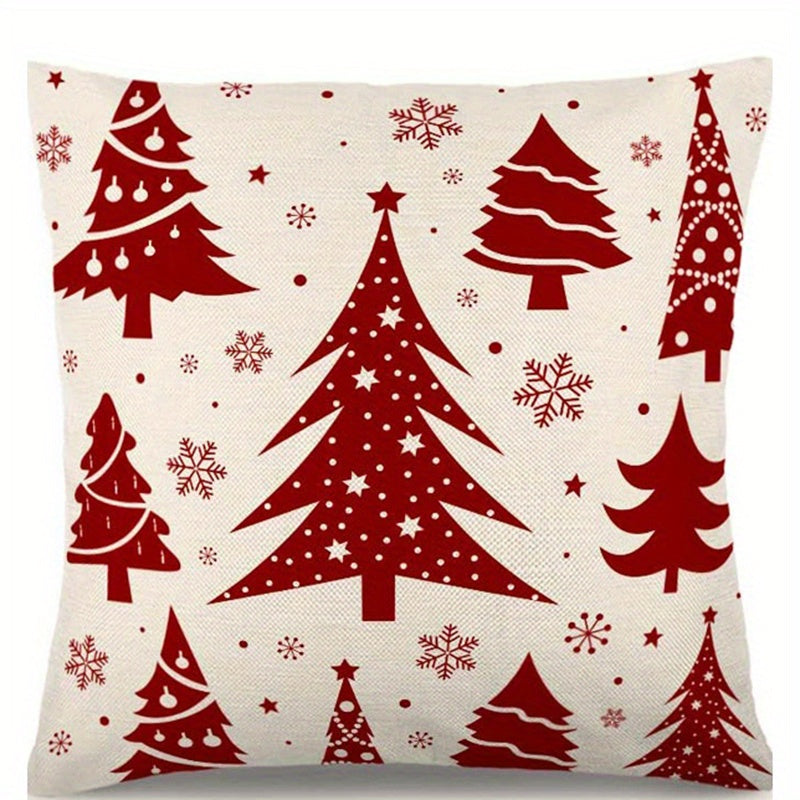Christmas Pillowcase Elk Snowflake Home Sofa Decoration Cover 45x45cm